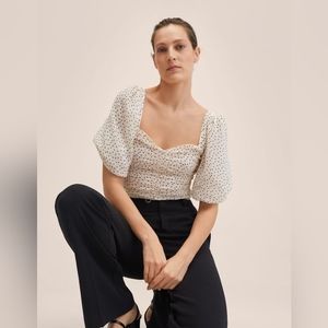 Chiffon polka-dots blouse